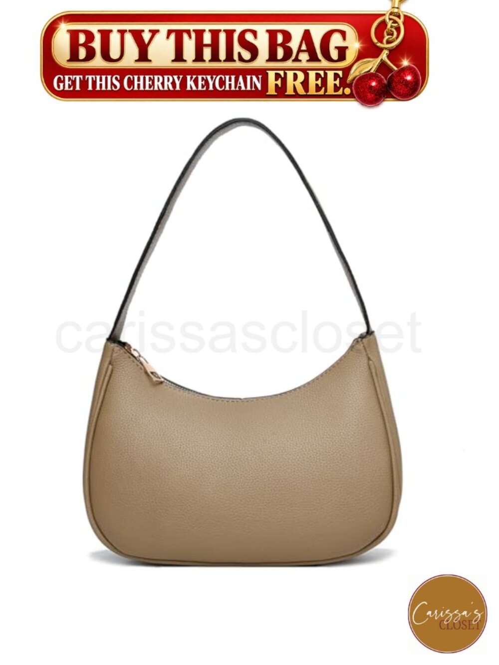 ✨ Small Crescent Shoulder Bag Vegan Leather Underarm Purse Trendy Classic
